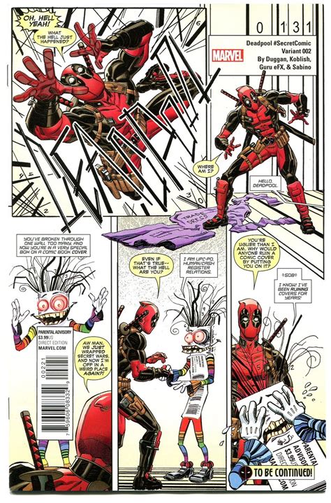Deadpool Vol 5 2 Secret Comic Variant Cover Marvel Comics All New All