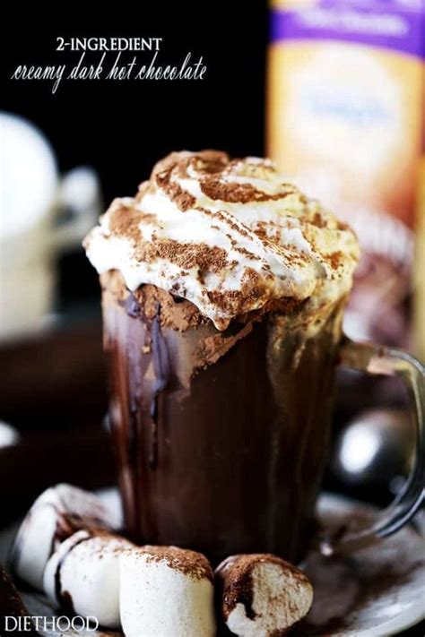 2 Ingredient Creamy Dark Hot Chocolate Recipe Diethood