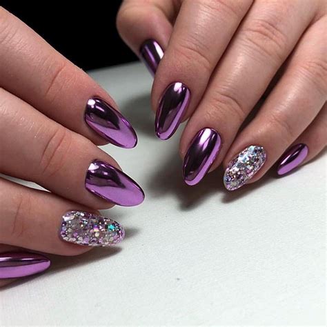 Pin By Joanna Oreilly On Nails Purple Nail Designs Chrome Nails