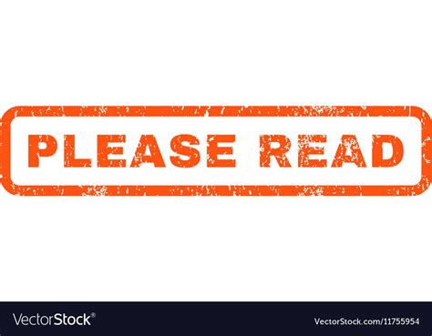 Please Read Rubber Stamp Royalty Free Vector Image