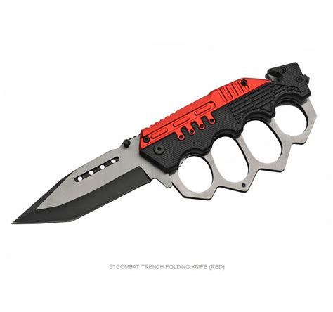 First Responders Trench Knife Red 2495 Brass Knuckles Company