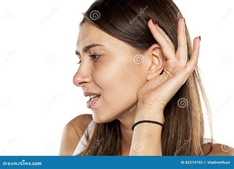 Woman Listening Carefully Stock Image Image Of Close 82574703