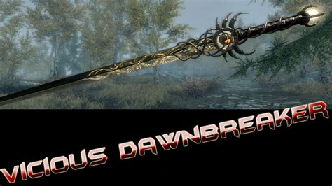 Skyrim Vicious Dawnbreaker Sword - YouTube