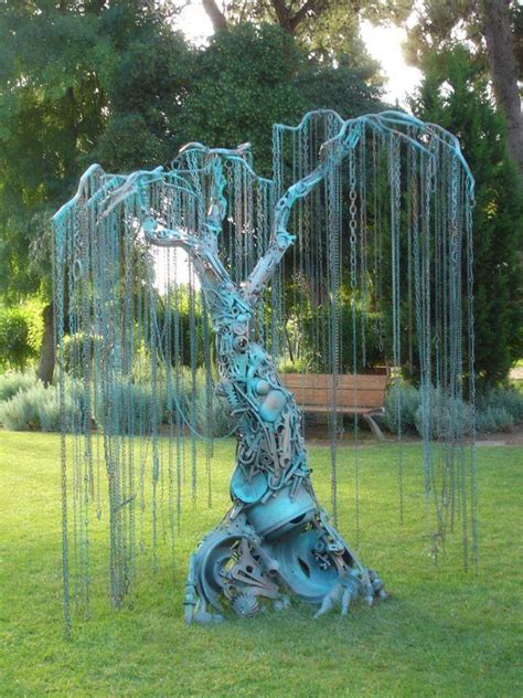 Metal Tree Hof Kunst Baumkunst Metallskulptur