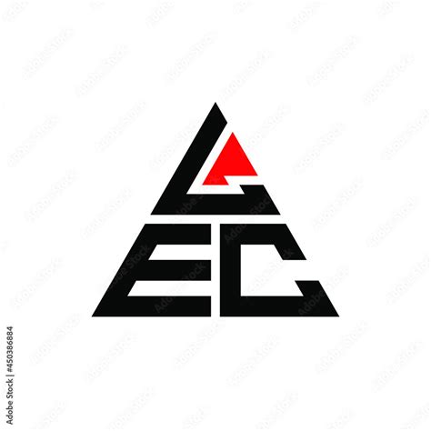 Lec Triangle Letter Logo Design With Triangle Shape Lec Triangle Logo