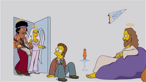Simpsons 심슨 지미핸드릭스에게 기타 레슨 받는 예수 Youtube