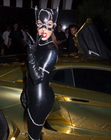 Kim Kardashian Squeezes Her Curves Into Classic Pvc Catwoman Costume Ok Magazine