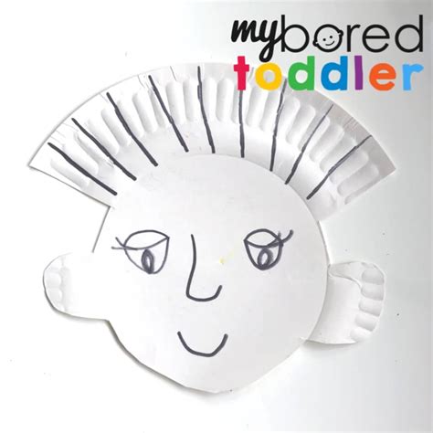 Paper Plate Hair Cuts Toddler Activity For Scissor Skills My Bored