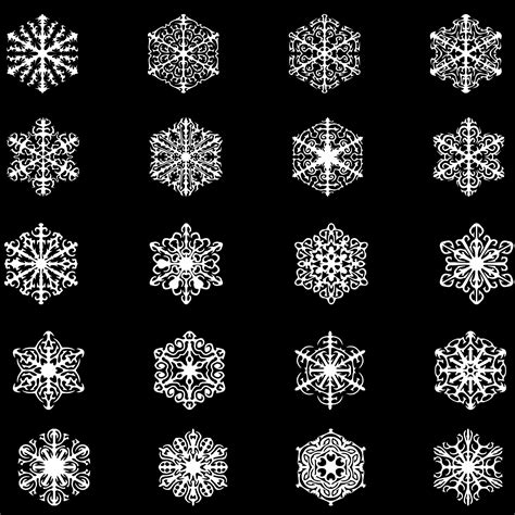 White Snowflakes Set Free Stock Photo Public Domain Pictures