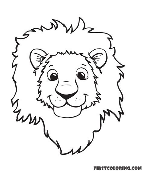 Lion Coloring Pages First Coloring For Our Children In 2021 Lion