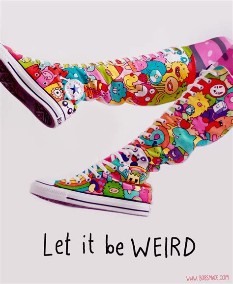 Be Weird Converse Boots By Bobsmade On Deviantart