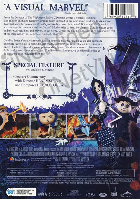 Coraline Single Disc Edition 2d On Dvd Movie