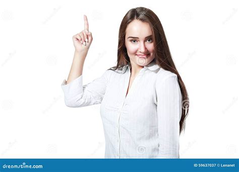 Woman Pointing Stock Image Image Of Brown Open Long 59637037