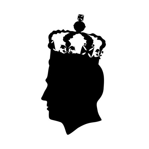 Silhouette Of King Charles Iii Portrait Profile The British Monarch In
