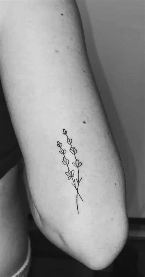 30 Beautiful Flower Tattoo Ideas Dainty Lavender Tattoo I Take You