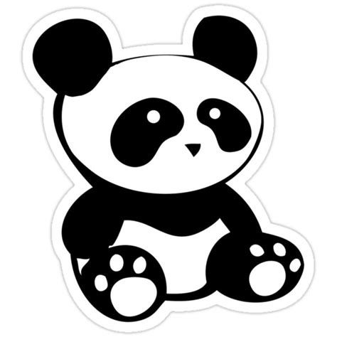 Panda Stickers By Tigerstriped Redbubble