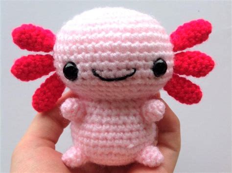 Digital Item Axel The Axolotl Pdf Crochet Pattern Cute Etsy