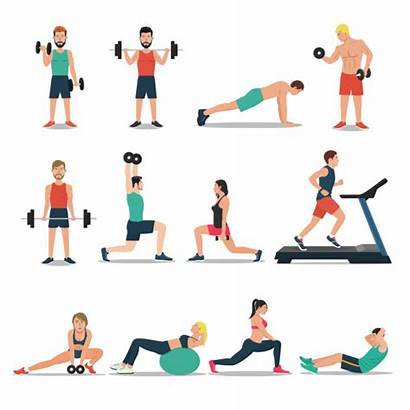 Workout Cardio Background Vector Weightlifting Illustration Bodybuilding