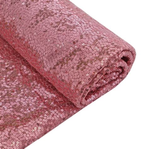 Buy 54 X 4 Yards Pink Premium Sequin Fabric Bolt At Tablecloth Factory