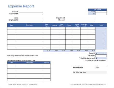 Monthly Business Expense Report Template Tutoreorg Master Of Documents