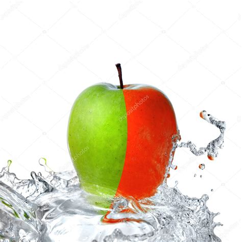 Fresh Water Splash On Apple Stock Photo By ©artjazz 2634631