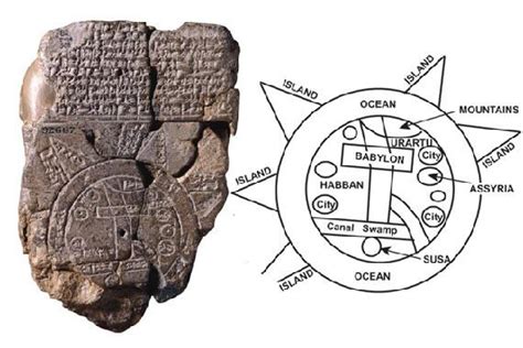 The Babylonian Map Of The World Is A Babylonian Clay Tablet Written In