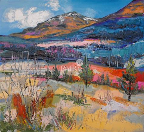 Judith Bridgland Winter Colours Glen Lochy Colorful Landscape