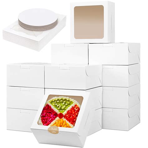 Buy Herofiber Cake Boxes 12 Inch And Cake Boards Set Of 10 Bakery Box