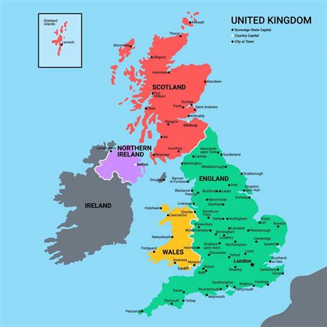 Mapa De Reino Unido Vector En Vecteezy