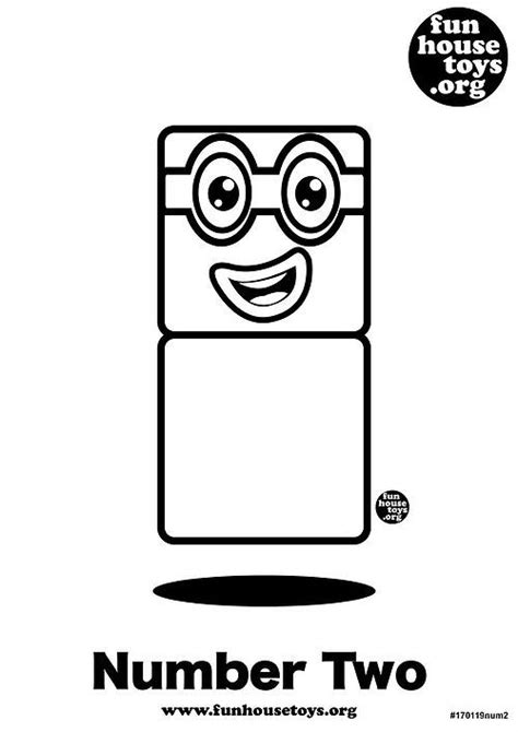 Numberblocks Two Printable Coloring Page Coloring Pages Fun