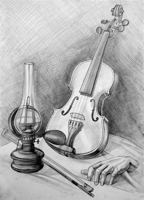 Pin By Thrijani On Art Sketches Pencil Sketches Landscape Music