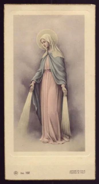 Our Lady Of Immaculate Conception And Angels Vtg Gold Edge Holy Card Postcard 450 Picclick