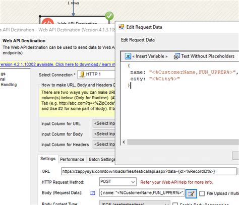 How To Call Api Using Dynamic Body In Ssis Web Api Destination Zappysys Help Center