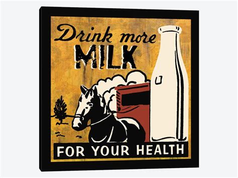 Drink More Milk Canvas Art By Erin Clark Icanvas