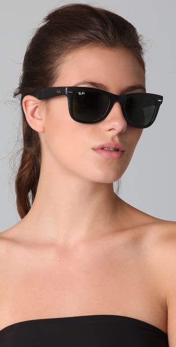 Ray Ban Folding Wayfarer Sunglasses In Black Lyst