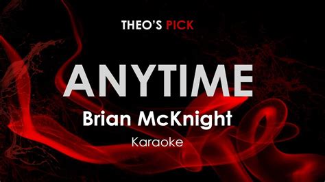 Anytime Brian Mcknight Karaoke Youtube