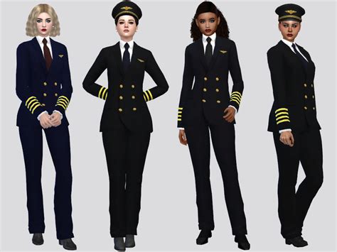 Pilot Uniform F The Sims 4 Catalog