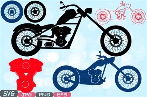 Choppers Monogram Motorbike Cutting Files Svg By Hamhamart Thehungryjpeg