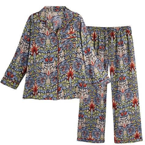 William Morris Snakeshead Pajamas In 2022 Long Sleeve Tops Elastic