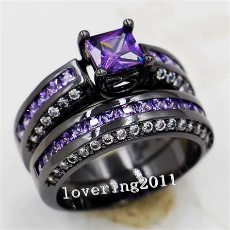 Victoria Wieck Lovers Engagement 6mm Amethyst Simulated Diamond 10kt