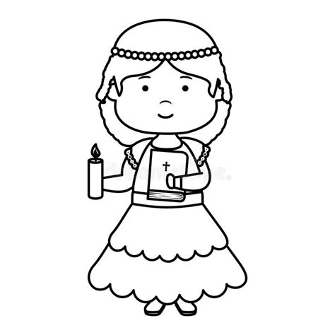 Bible Girl Coloring Page