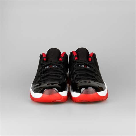 Outlet Store Mens Nike Air Jordan 11 Retro Low Bred Blacktrue Red