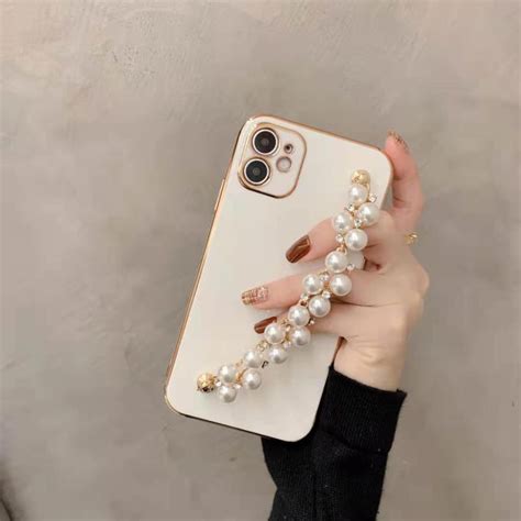 Luxury Shiny Mobile Phone Case Cover With Clear Pear Bracelet Etsy