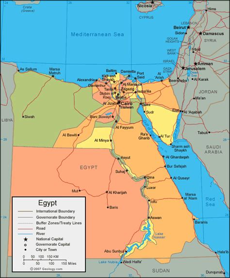 Egypt Map Travelsfinderscom