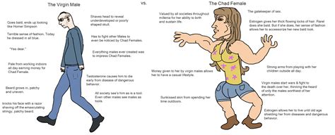 the virgin male vs the chad female r virginvschad