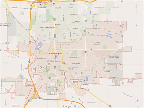 Bloomington Illinois Map