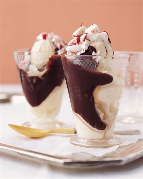 Peppermint Hot Fudge Sundaes Recipe Ice Cream Desserts Hot Fudge