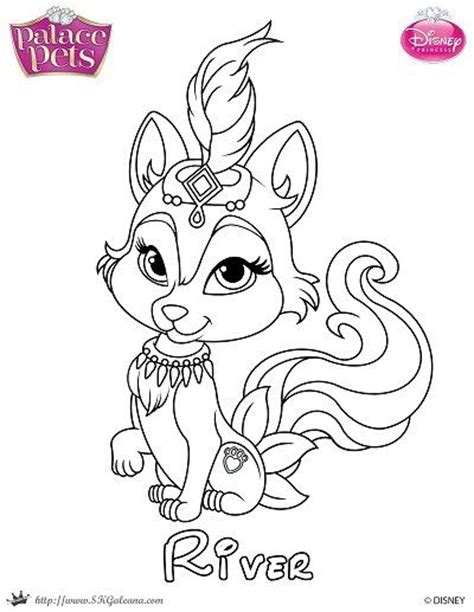 These disney coloring pdf pages are great party activities too. Free Princess Palace Pets Coloring Page of River ...