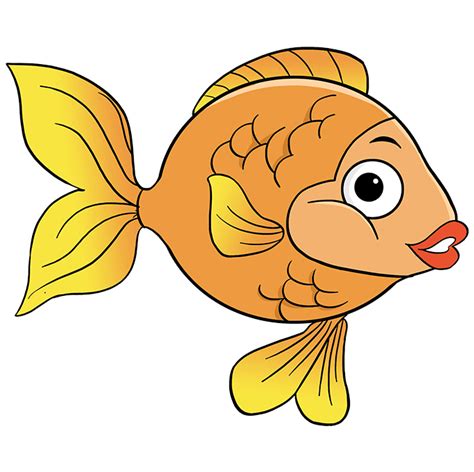 How To Draw A Goldfish Really Easy Drawing Tutorial