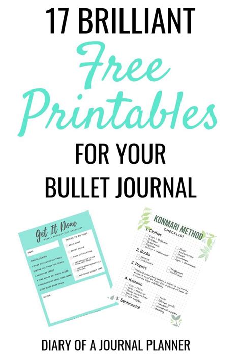 Free templates to use in 2020 and beyond. 15+ Totally FREE Bullet Journal Printable To Organize Your ...